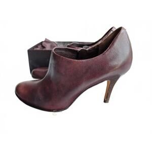 New Cole Haan Boots Womens 7.5 Cheyanne Booties Chestnut Brown Ankle Heel